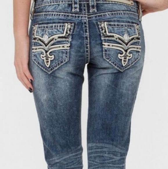 Rock Revival Ankle Skinny Jeans Size 25 Indi - Picture 10 of 11